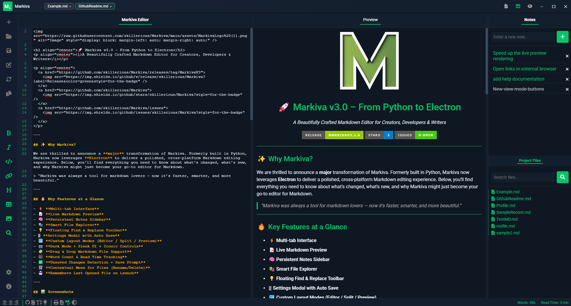 Live Markdown Preview